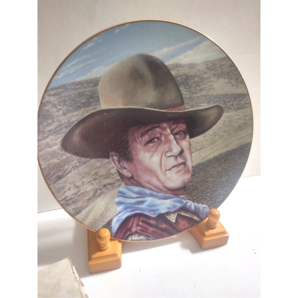 American Legend Collector Plate John Wayne by Kel Reid 8 1/2"